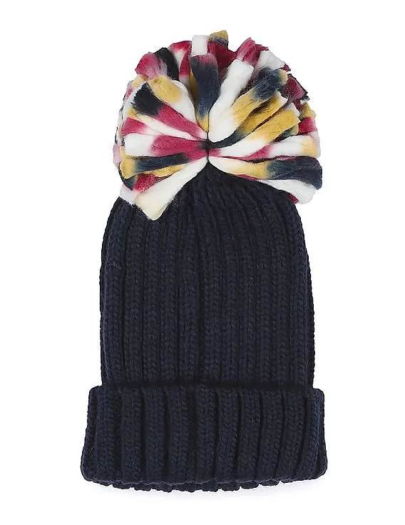 Aeropostale Ribbed Pom Pom Beanie