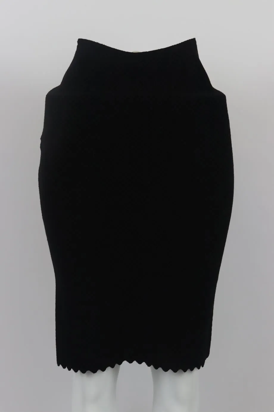 AZZEDINE ALAA STRETCH KNIT MINI SKIRT FR 36 UK 8