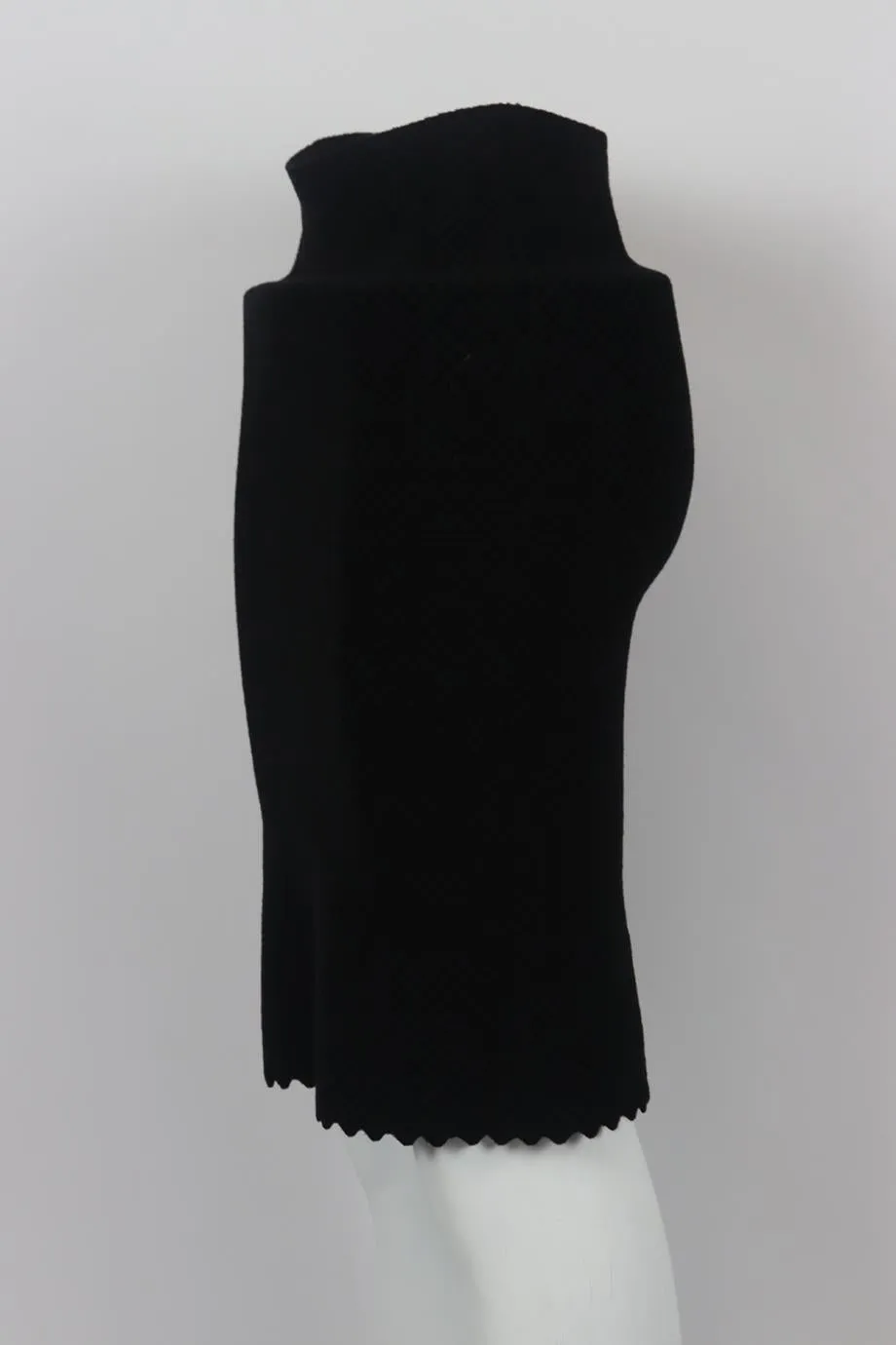 AZZEDINE ALAA STRETCH KNIT MINI SKIRT FR 36 UK 8