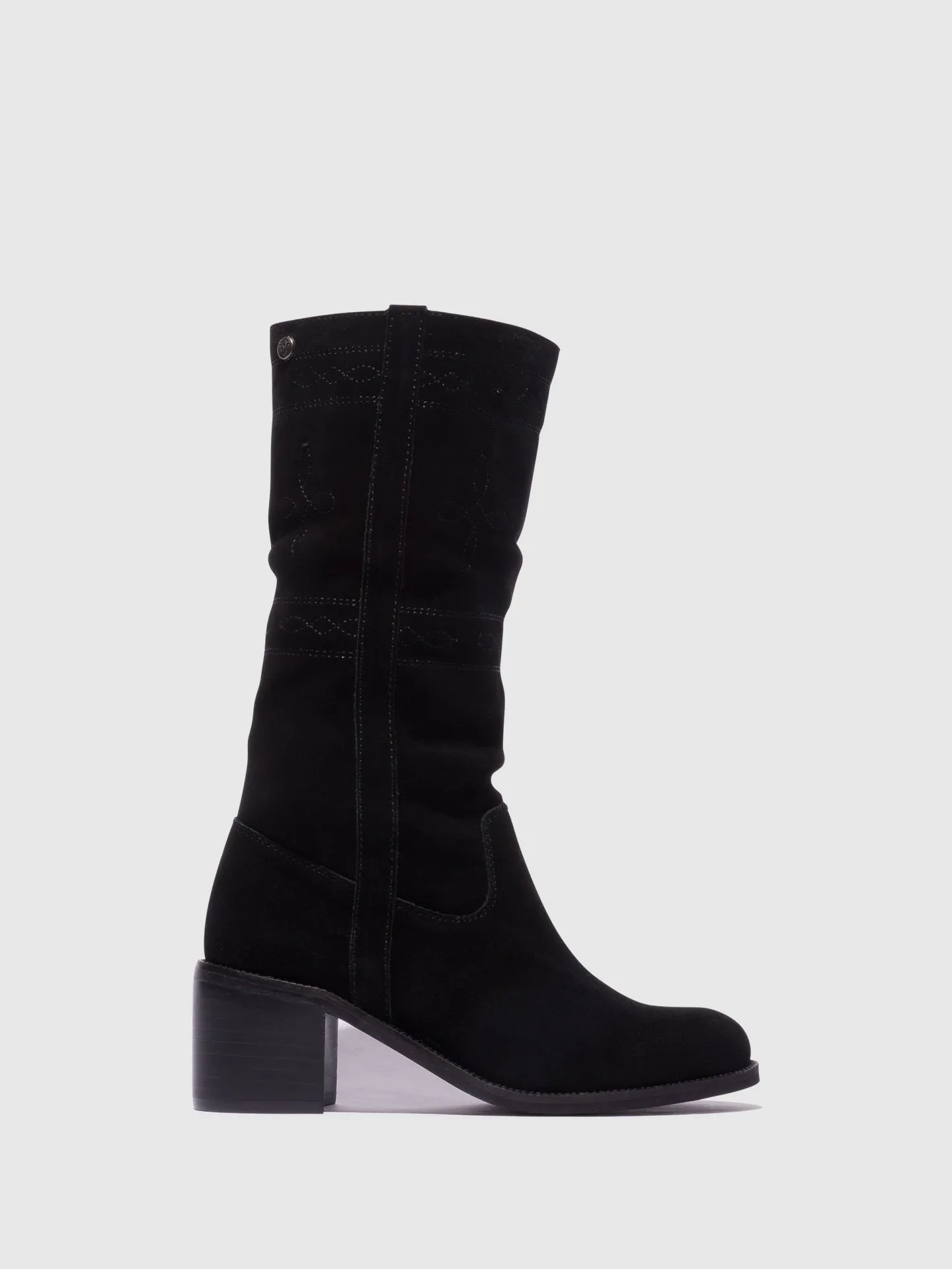 Black Round Toe Boots