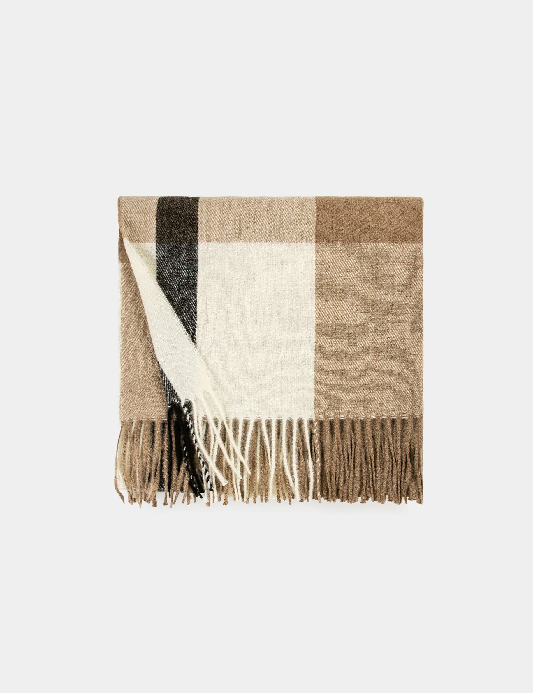 Checked scarf black women