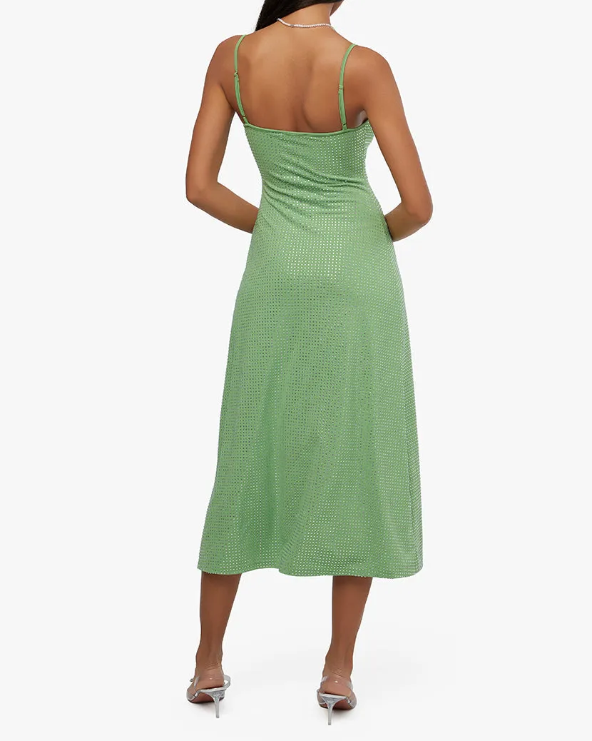 Crystal Slip Dress | Green