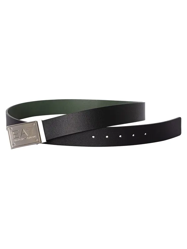 EA7 Logo Buckle Belt - Black
