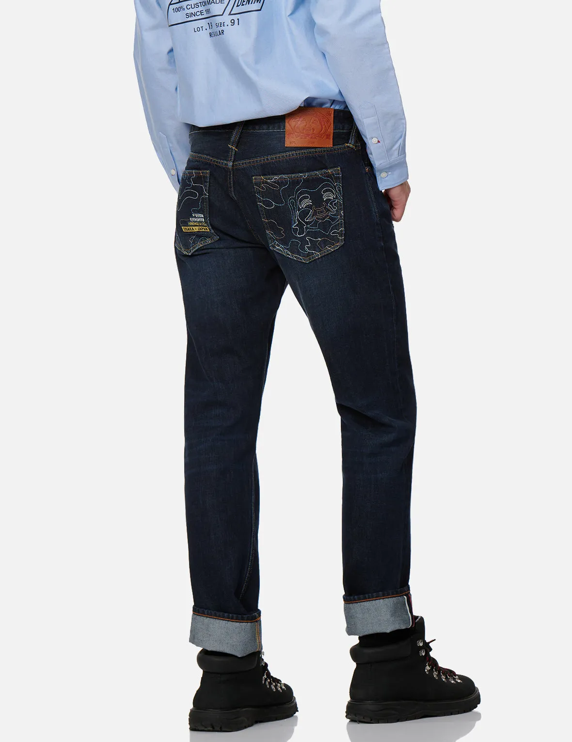 Godhead Camouflage Embroidery Slim-Fit Jeans #2010