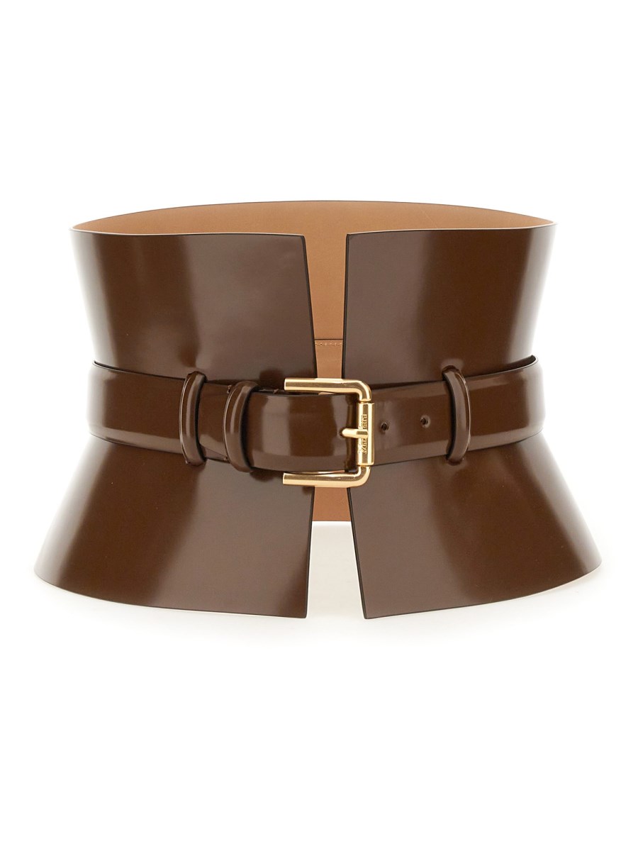 MAX MARA    LEATHER BUSTIER BELT