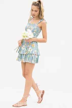 Melina Smocked Crop Top and Tiered Skirt Set