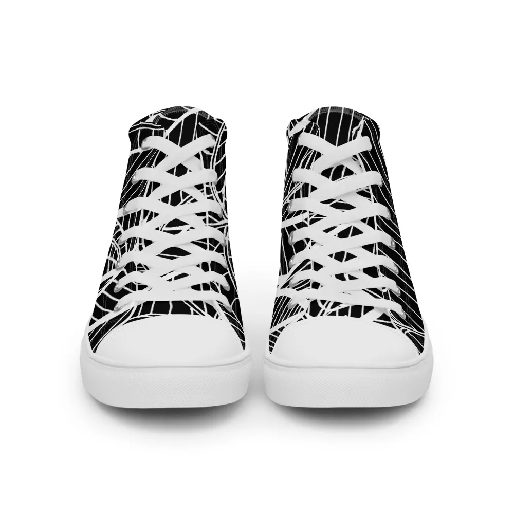 Men’s high top canvas shoes – Pecan Leaves Underwater