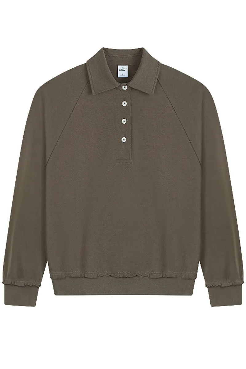 Oversized Polo Sweatshirt