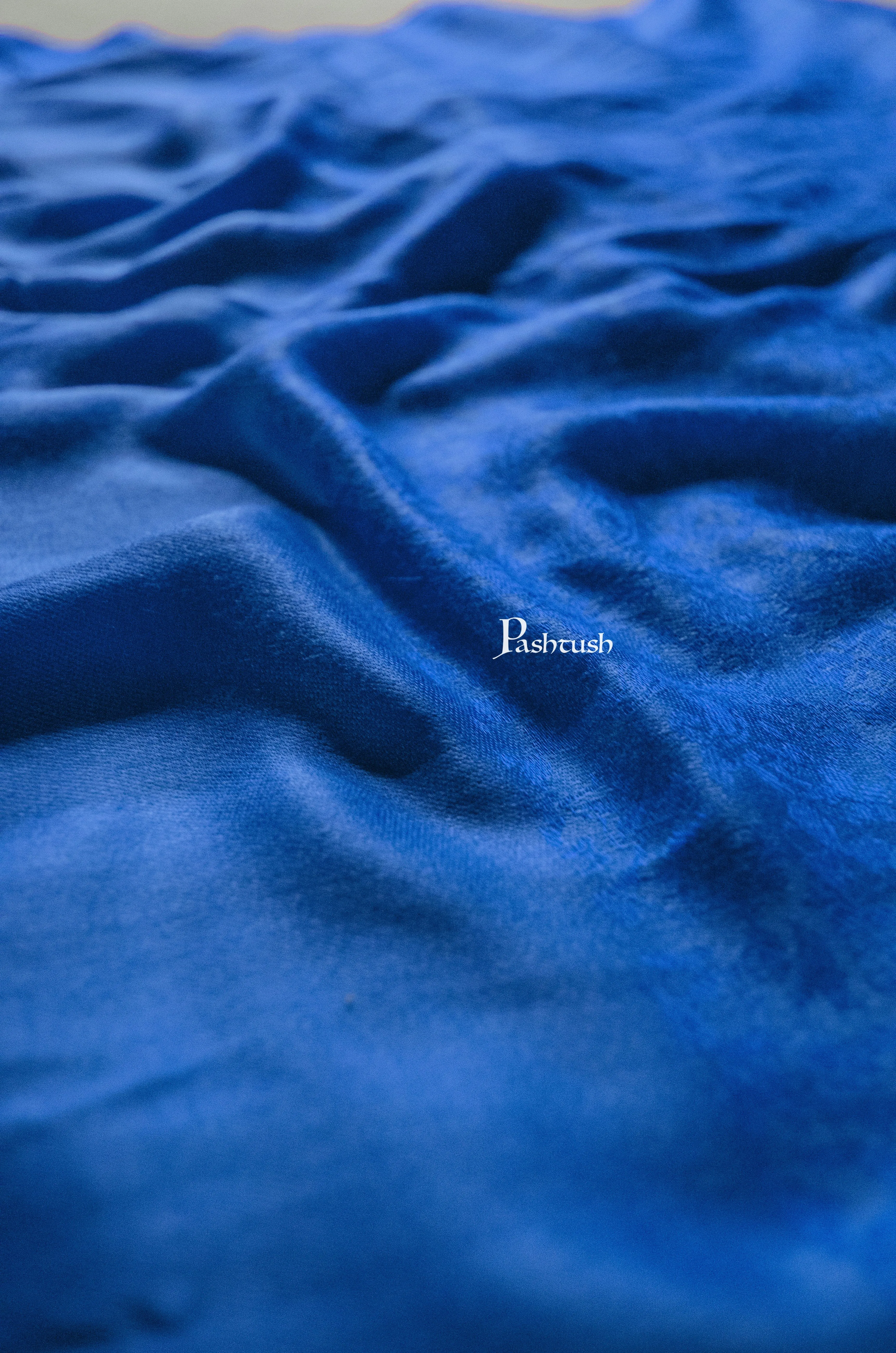 Pashtush Mens Bamboo Stole, Navy Blue