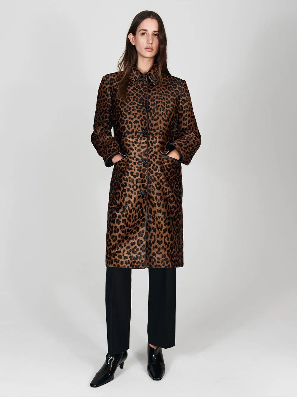 Ponyhair Leopard Coat