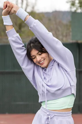 PREORDER Dale Crop Hoodie (Lavender Fog)