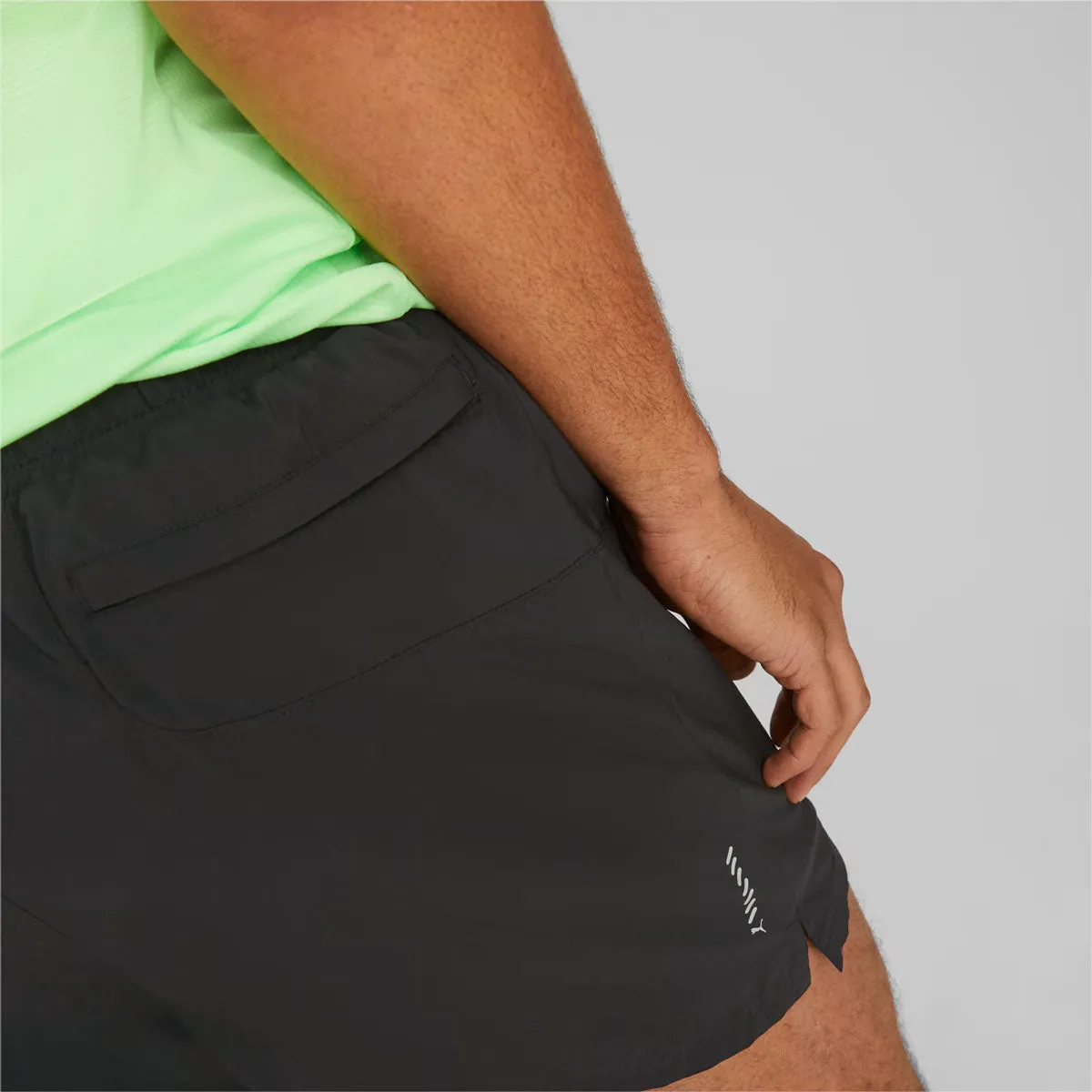 Puma Run Favourite Woven 5 inch Session Shorts - Mens - Black
