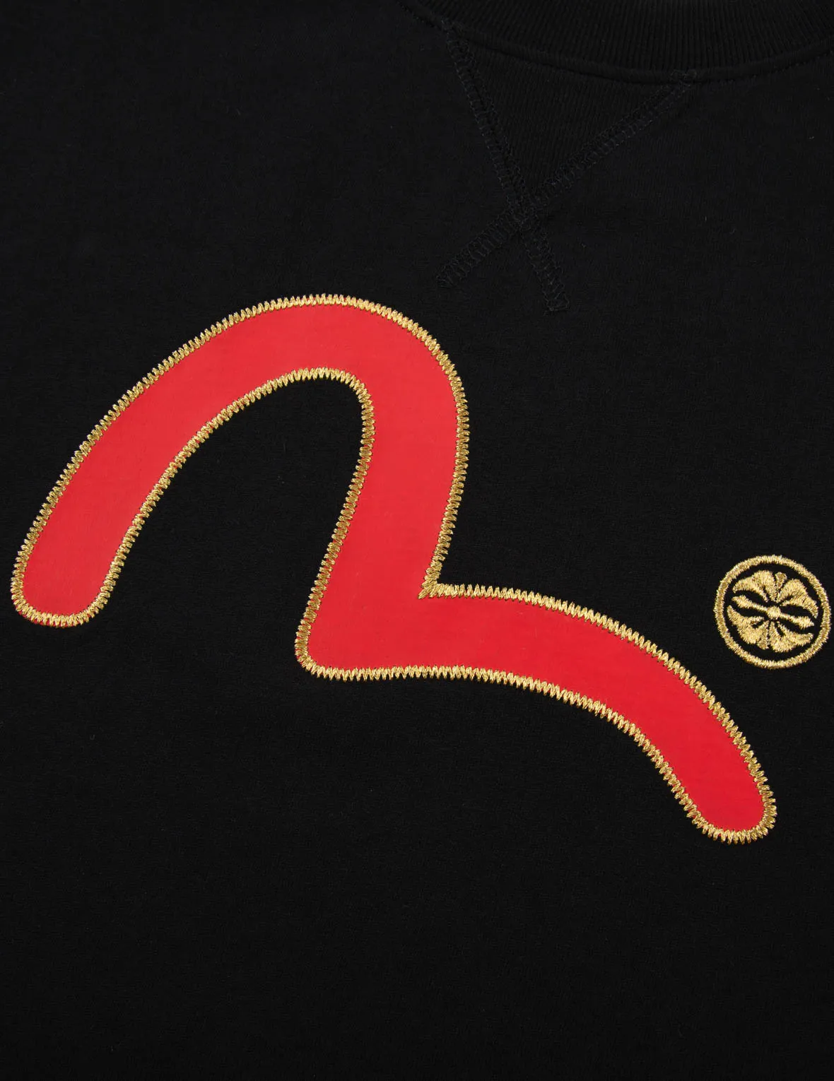 Seagull Print and Kamon Embroidery T-shirt
