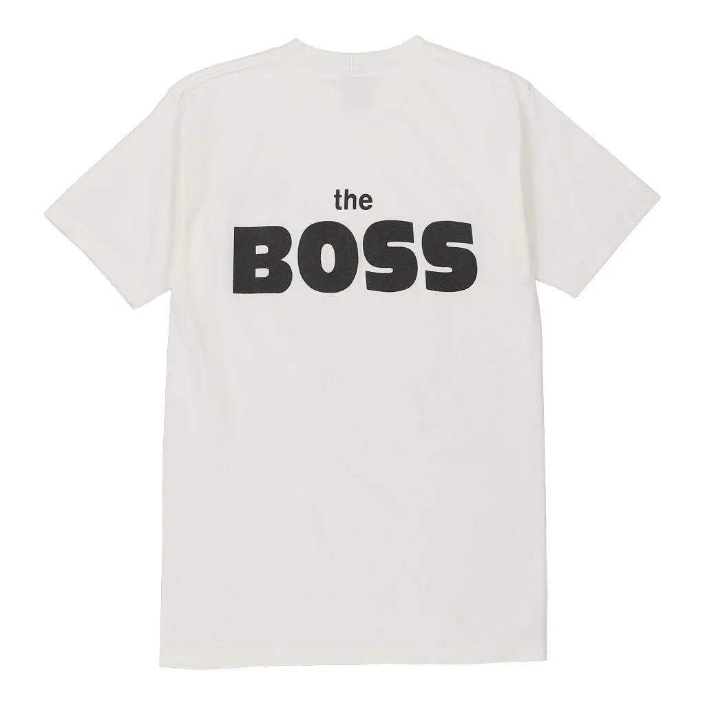 Single Stitch The Boss. Bristol Graphic T-Shirt - Medium White Cotton