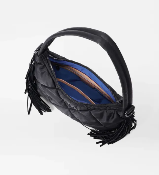 Small Bowery Shoulder Bag | Black Fringe