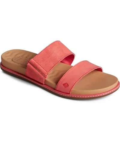 Sperry Waveside Womens Suede Slip On Footbed Sandals