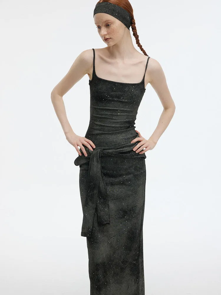 Tight Camisole Long Long-Sleeve Chic Cardigan&Dress