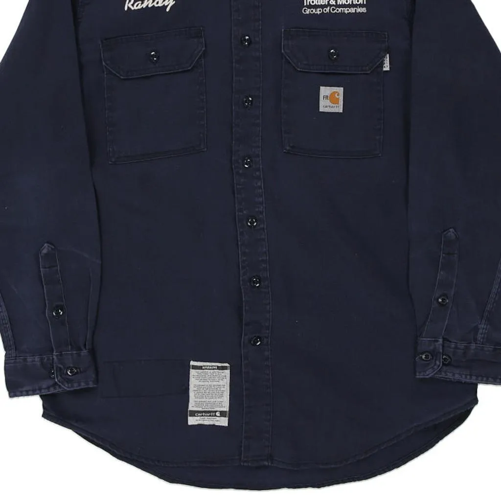 Trotter & Morton Carhartt Shirt - Large Navy Cotton