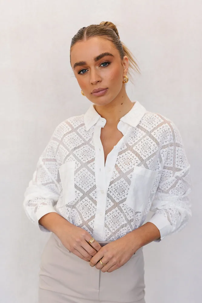 Westwood Shirt - Creamy White Lace