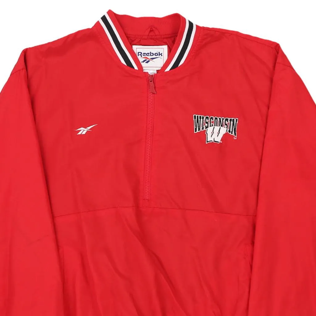 Wisconsin Reebok Jacket - Large Red Polyester Blend